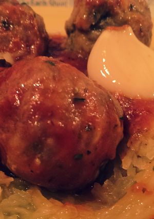 A picture of Crockpot Spaghetti Squash & Meatballs.