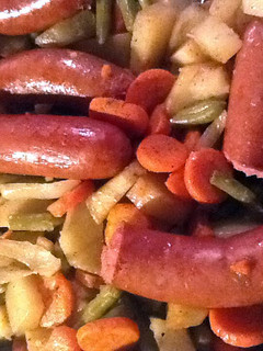 A picture of Sausage And Vegetables.