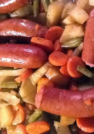 A picture of Sausage And Vegetables.