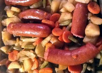Unique Cuisine Sausage And Vegetables Home Style Unique Cuisine Sausage And Vegetables Home Style