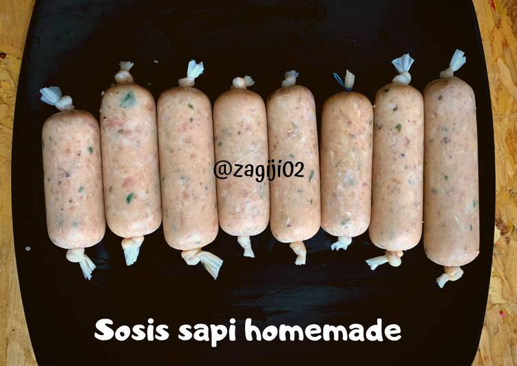 Sosis Sapi Homemade foto resep utama
