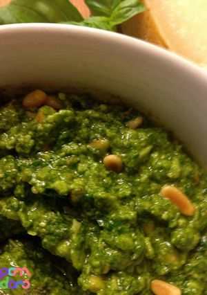 A picture of Making Pesto.