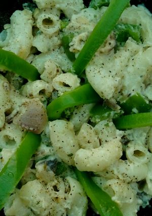 A picture of White Sauce Pasta.