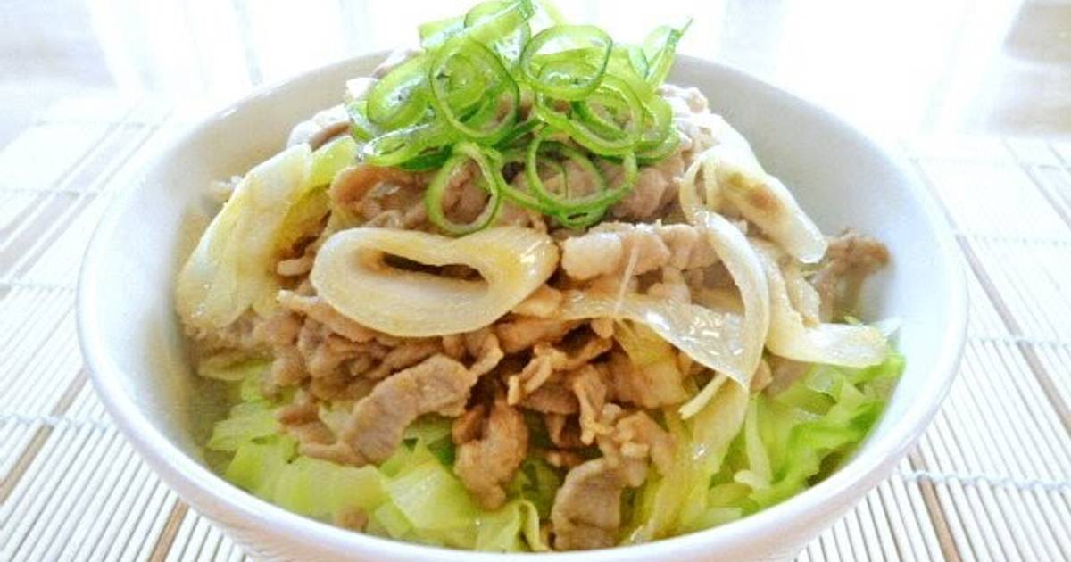 Pork and Cabbage Rice Bowl With Yuzu Pepper Recipe by cookpad.japan