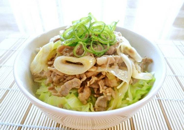 Step-by-Step Guide to Prepare Ultimate Pork and Cabbage Rice Bowl With Yuzu Pepper