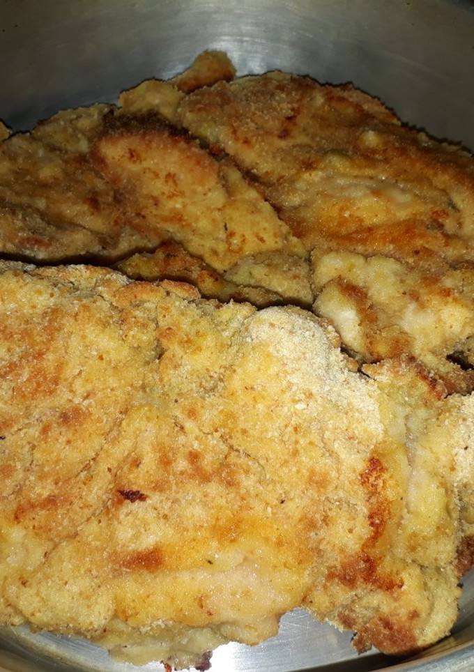 Una foto de Milanesa de pollo al horno