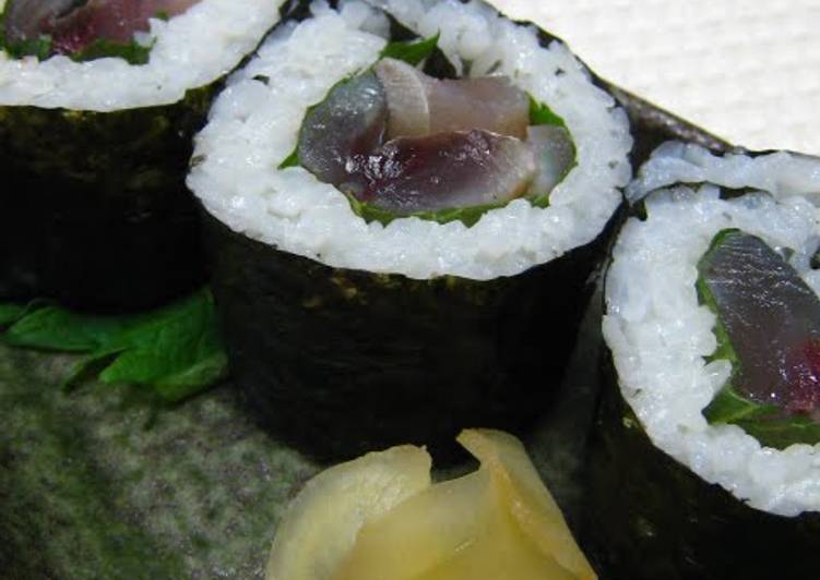 Cured Mackerel Maki Sushi