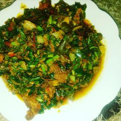 Ugu soup A picture of Ugu soup.