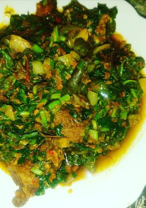 A picture of Ugu soup.