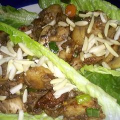 Asian teriyaki lettuce wraps A picture of Asian teriyaki lettuce wraps.