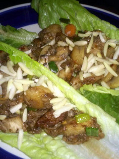 A picture of Asian teriyaki lettuce wraps.