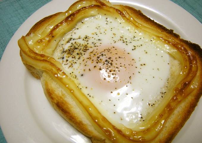 Steps to Prepare Any-night-of-the-week For the Perfect Morning♡Easy♡♡Sunny-Side Up Toast