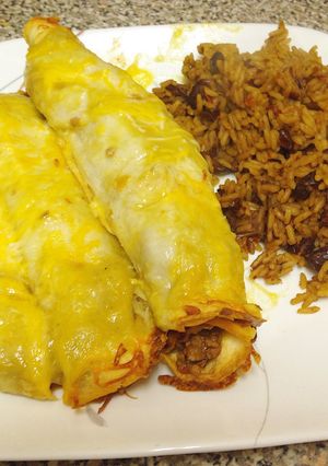 A picture of Beef Enchilada Casserole.