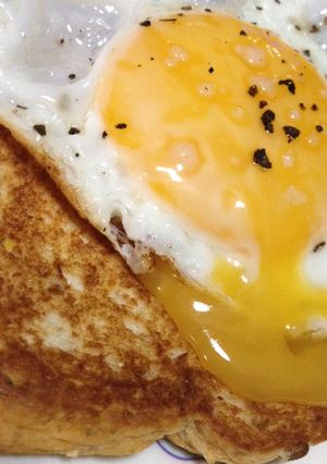 A picture of Perfect Egg On Toast - #eggporn.