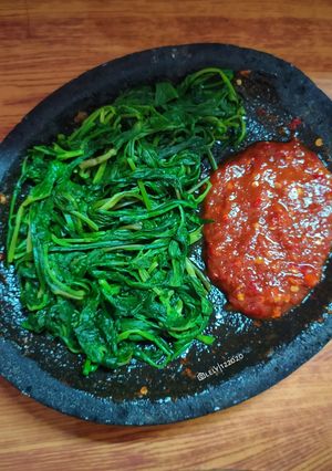 Foto resep Kangkung sambal brambang asem