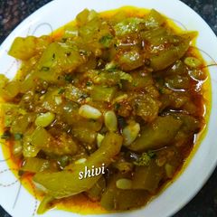 A picture of Dry Lauki ki sabji.