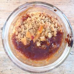 A picture of Spiced Apple and Sticky Fig Crumble.
