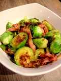 Stir-Fried Brussels Sprouts with Honey Mustard Sauce