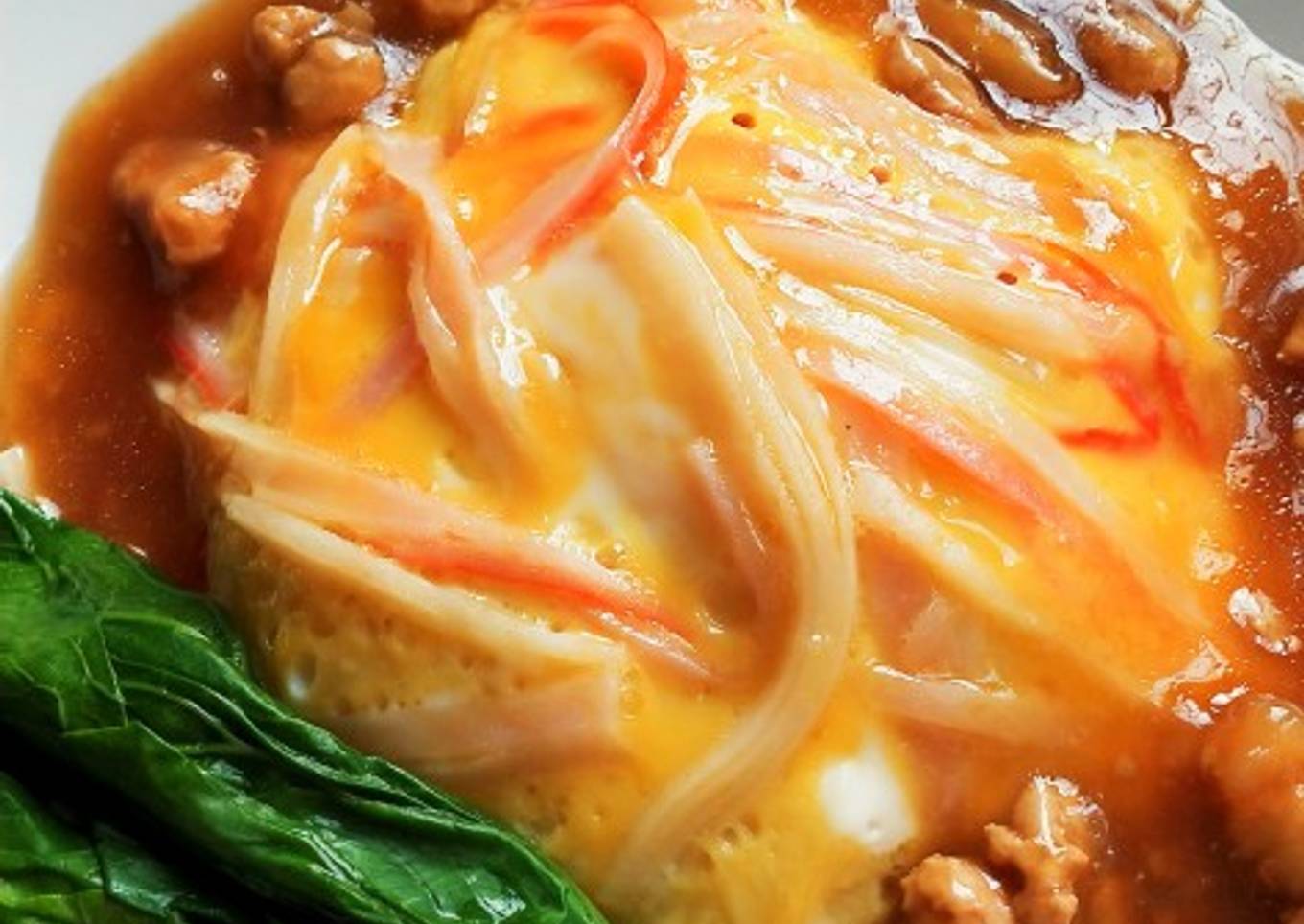 Nasi Siram Telur Crab Stick, Enak, Simple!