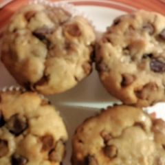 A picture of Banana Chocolate Chip Muffins.