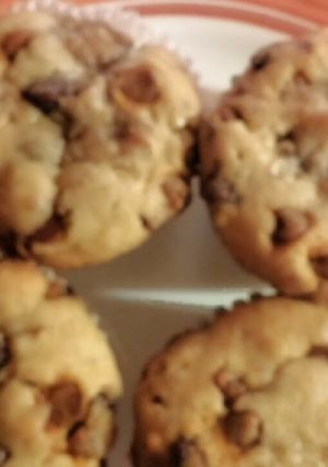 A picture of Banana Chocolate Chip Muffins.