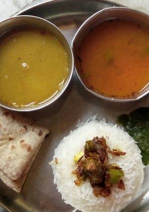A picture of Veg thalli.