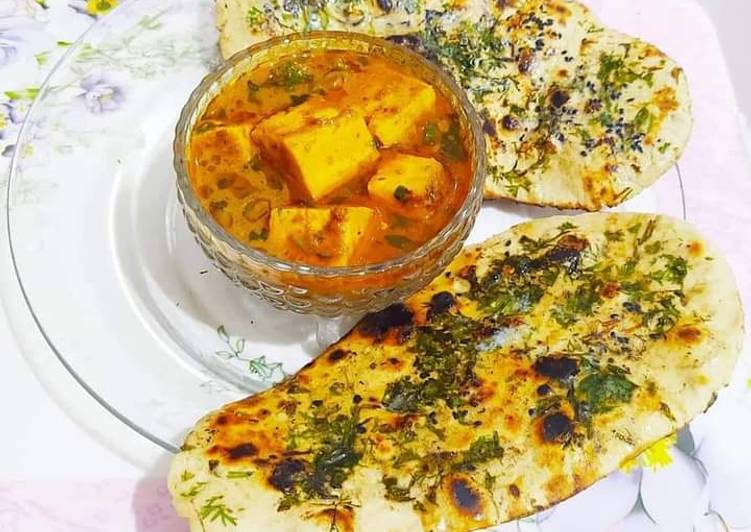 Easiest Way to Prepare Ultimate Kadai paneer with naan😋 | The Best Food|Simple Recipes for Busy Familie