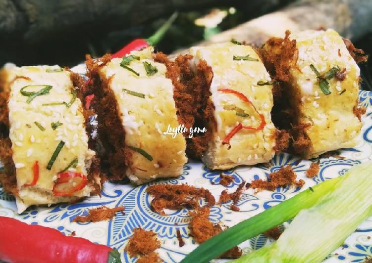 Resep Roti gulung abon - floss roll bread Anti Gagal