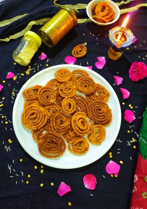 A picture of Chakli,Chakli or Murukku.