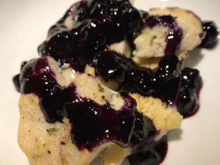 Easy Way Make Recipe Lemon Pepper Chicken with a Blueberry Orange Wine Sauce that is Delicious, Perfect}