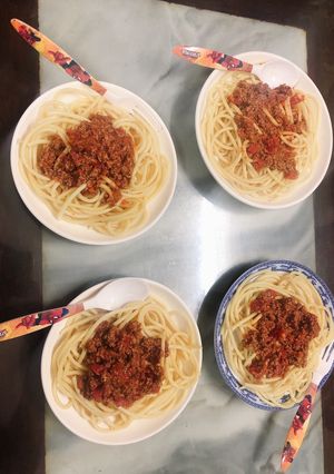 Hình của món Spagetti bò bằm.
