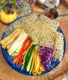 bắp cải tím .đậu hủ