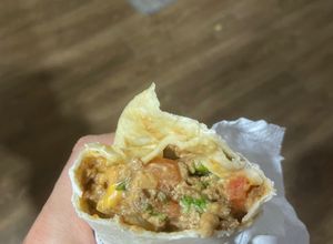 Una foto de Burrito de soja y queso