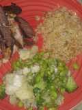 Guarnición de vegetales salteados