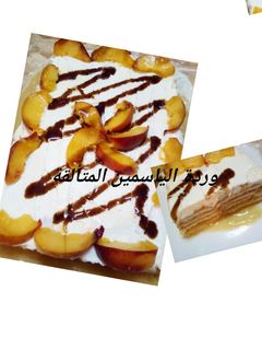 صورة لوصفة تحلية بالخوخ