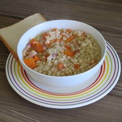 A picture of Pearl Barley and Bacon Stew.