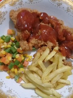 Foto resep Chicken steak with BBQ sauce