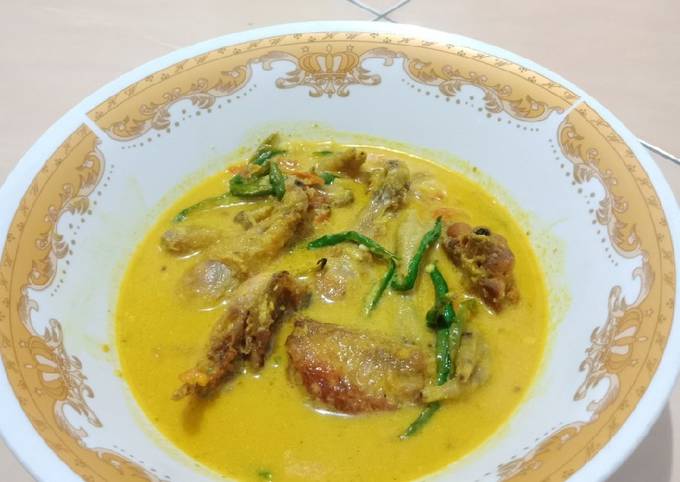 Resep Ayam santen bumbu kuning Anti Gagal