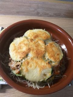 Una foto de Lasaña light de calabacín y champiñones