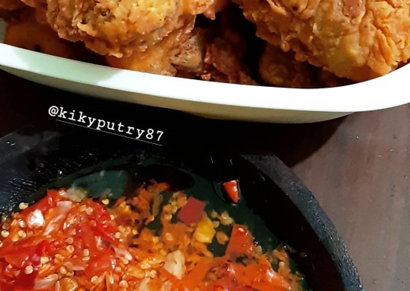Ayam geprek kriyuk mantap praktis