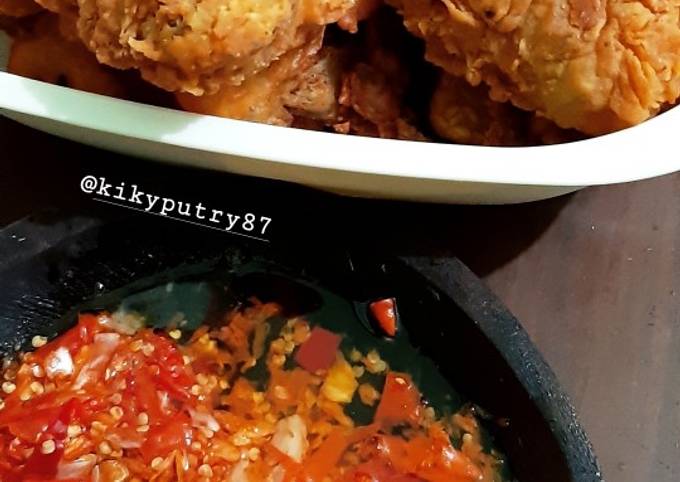 Ayam geprek kriyuk mantap praktis