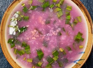 Hình của món Canh khoai mỡ thịt băm.