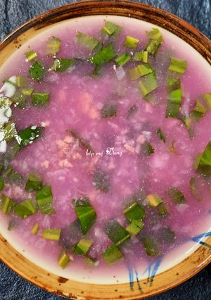 Hình của món Canh khoai mỡ thịt băm.