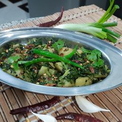 A picture of Methi Aloo Curry.