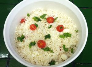 Una foto de Arroz con queso fresco  ©