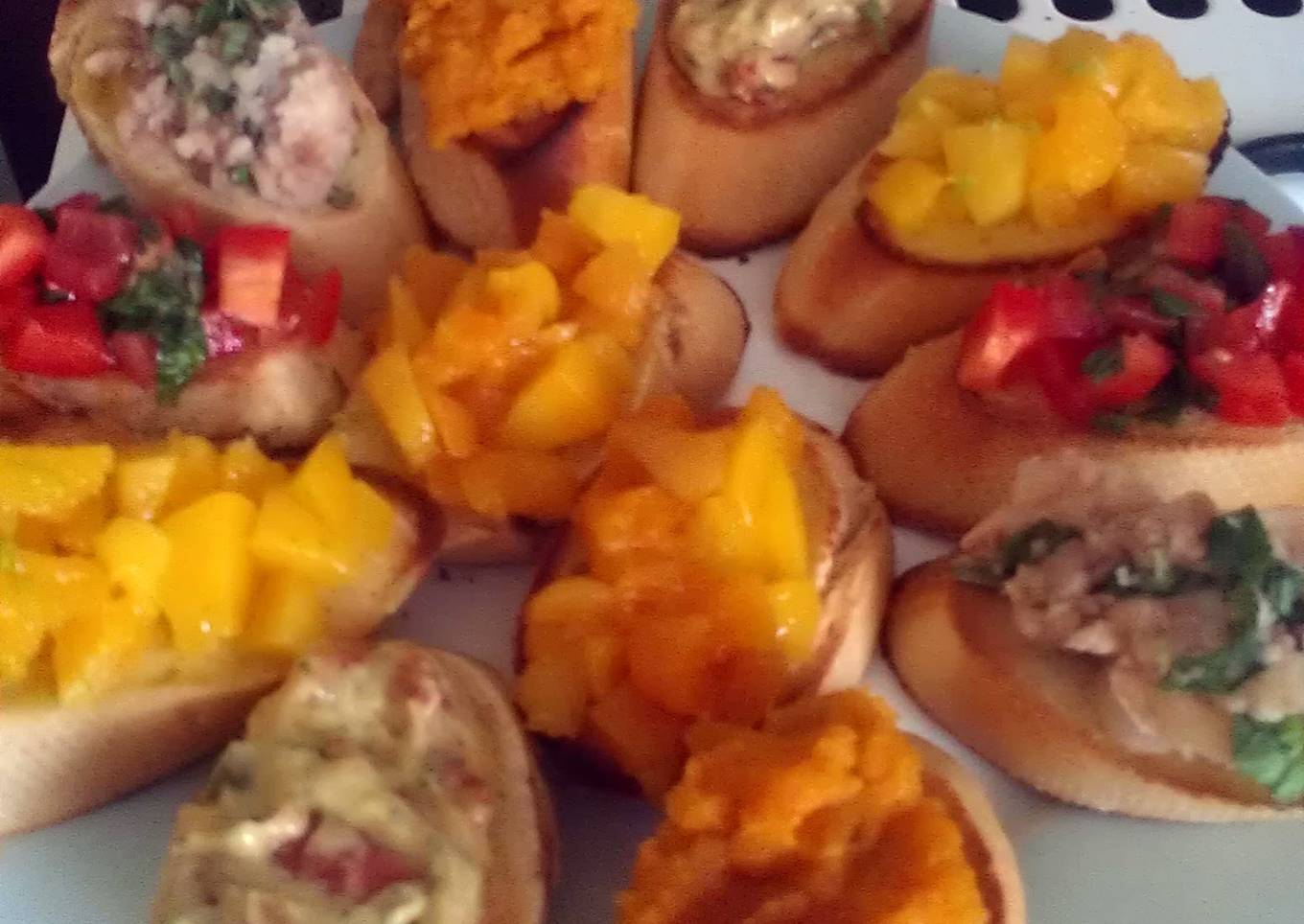 Vickys Summer Variety Bruschettas, GF DF EF SF NF