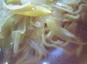 A picture of chicken instant noodle soup