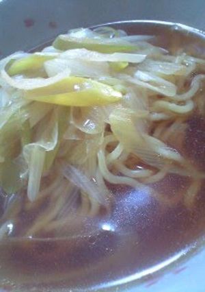 A picture of Instant! Soy Sauce Ramen Soup with Ingredients You Have in Your Kitchen.