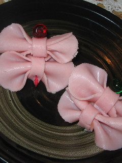 A picture of Double Ham Ribbons For Charaben (Decorative Bentos).