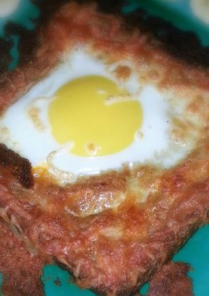 A picture of Toasty Baked Egg In a Basket.